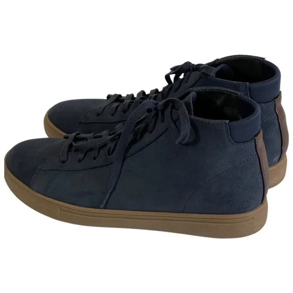 CLAE Bradley Mid Waxed Sued Deep Navy Size 10